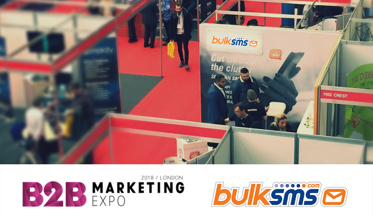 BulkSMS.com will be at The B2B Marketing Expo, Excel London